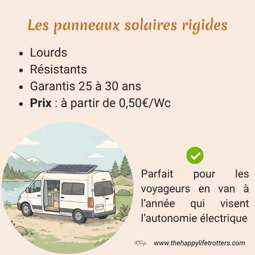 résumé panneau solaire rigide van aménagé