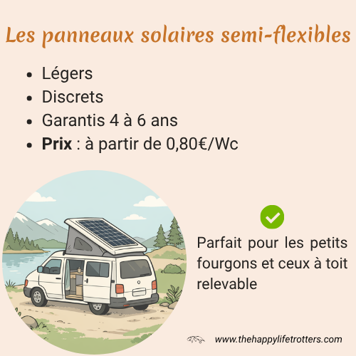 résumé panneau solaire semi flexible van aménagé