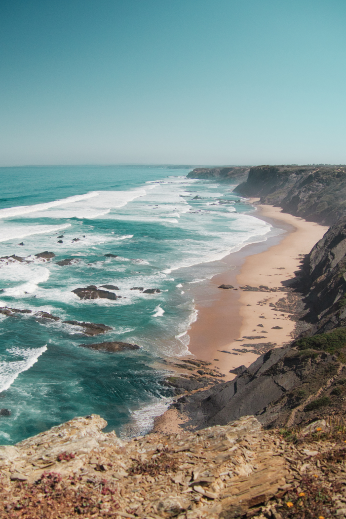 praia da amoreira vue de drone
