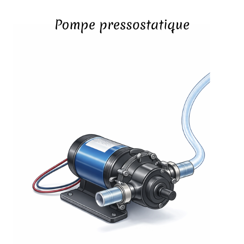 dessin d'une pompe pressostatique pour fourgon aménagé