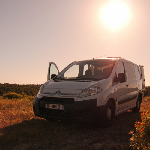 coucher de soleil fourgon en algarve