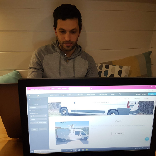 télétravail dans un van