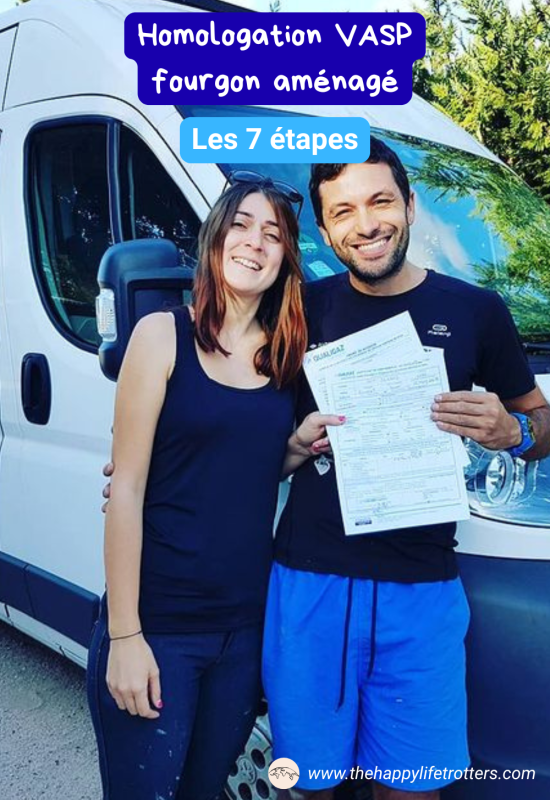 couple qui homologue son fourgon en VASP