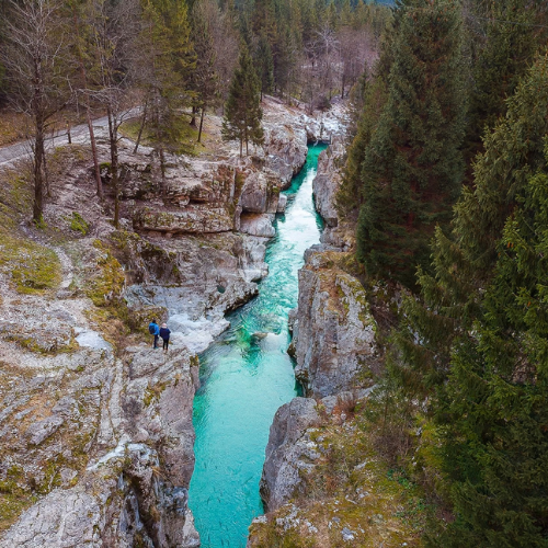 vallée de la soca en hiver slovénie