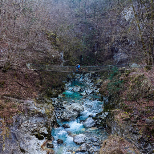 pont bois gorge de tolmin slovénie